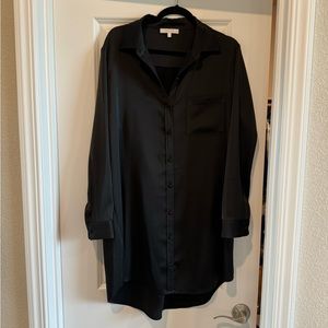 Wayf Satin Shirtdress